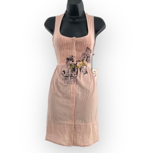 lovestitch Dresses & Skirts - LOVESTITCH graphic cotton button down dress